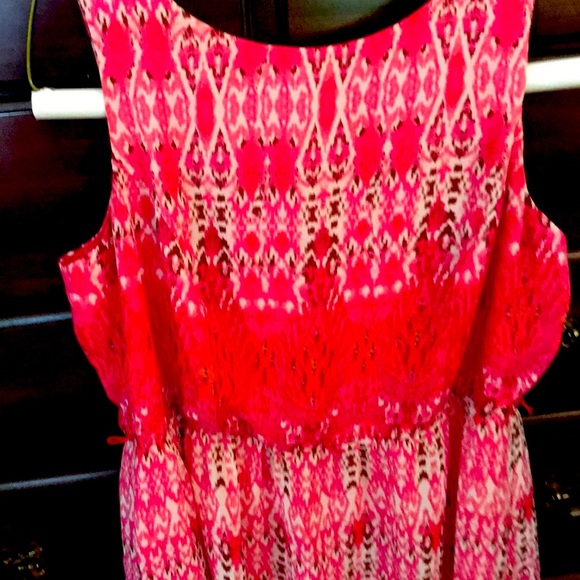 dress barn 18 W diamond pinks ,burgundy , dress - Picture 4 of 16